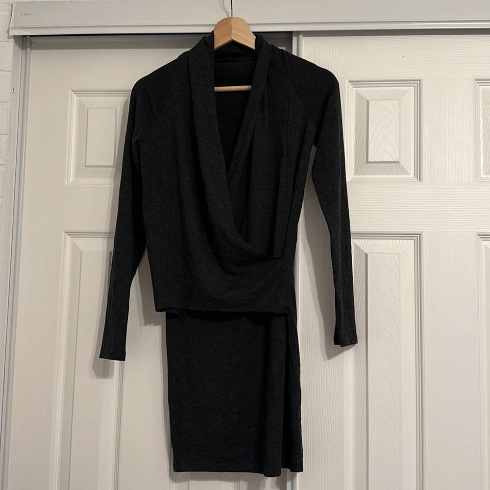 AllSaints Dark Gray Knit Dress